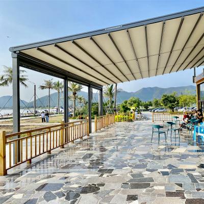 China Rainproof Demountable Awning Outdoor Terrace Motorized Opening Folding Retractable Patio Awning for sale