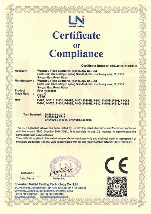 CE - Zhejiang Yijian Electronic Technology Co., Ltd.