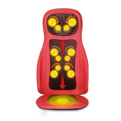 China Body Cojin De Masaje Shiatsu Car Massage Pad Heat Vibration Relaxing Back Massager for sale