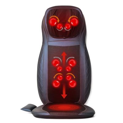 China 3D Body Neck Body Shiatsu Back Buttocks Massager Infrared Vibrating Cushion Portable Cojin De Masaje Car Masajes Seat for sale