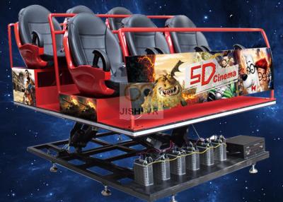 China Hydraulic Amusement Park 5D Cinema Theatre 6 / 9 / 12 Seats With Virtual Reality Controller for sale