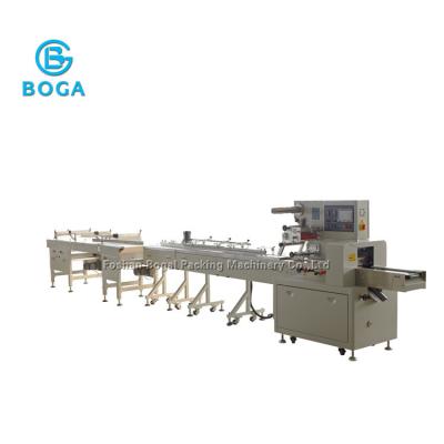 China Horizontal Flow Wrap Packing Machine Multi Function Manual Chocolate Wrapping for sale