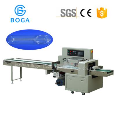 China Sami Automatic Pillow Wrapping Machine / Fork Spoon Packaging Machine for sale