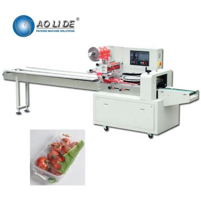 China High Speed Flow Wrapper Lemon Lime Grapefruits Cherry Tomatoes Peaches Apricots Fruits Sealing for sale