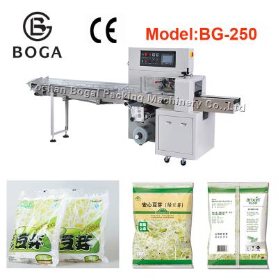 China Electrical Driven Fruit Vegetable Packing Machine Pouching OPP Film Bean Sprout Packing for sale