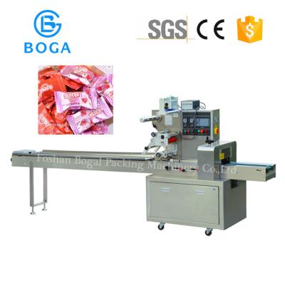 China Horizontal Flow Candy Wrapping Machine Touch Screen High Speed 2.4KW for sale