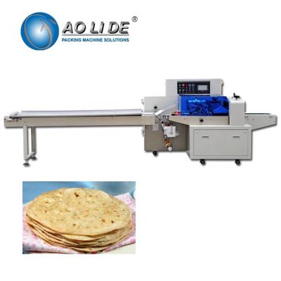 중국 Automatic high speed flow food Arabic Lavash flat bread pita chapati flowpack packing machine 판매용