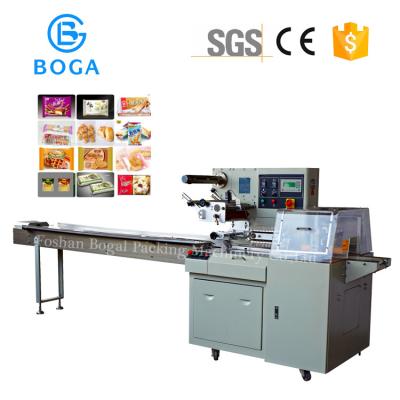 China Horizontal Flow Wrapper Bread Auto Double Films Docking Reciprocating for sale