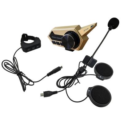 China Motorcycle Helmet Headset Wireless Bluetooth Motorcycle 5.0 Earphone With Microphone Supports Auto Answer Motor Headset JRBT18 for sale