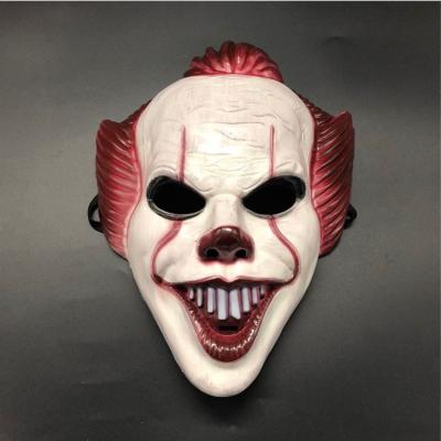 China Horror Plastic Joker Mask Cosplay Stephen King Chapter One Two Clown Masks Helmet Halloween Party Costume Mask Prop Scary Masquerade for sale