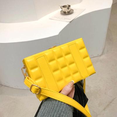 China Fashion Ladies Chocolate Bags Design Pure Color Luxury Casual Bag Lady Fashion Ladies Box Bag Messenger PU Leather Handbags Pinch for sale