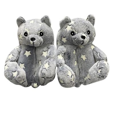 China Lady's Winter Cotton House Inclusive Plush Teddy Bear Slippers Latest Hot Popular for sale