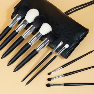 China Angular Blush Cheap Classic Makeup Brush Women Soft Synthetic Hair Beauty 10pcs Cosmetic Kit for sale