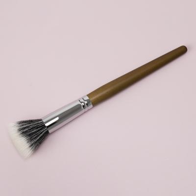 China Angular Blush Blush Brushes Private Label Wooden Makeup Set Brushes Primary Cosmetic Tools for sale