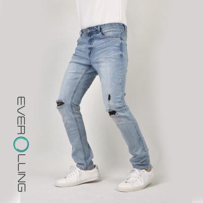 China SKIN SENSATION Brand Everrolling ODM Style Wholesale Men's Jeans With Rips for sale