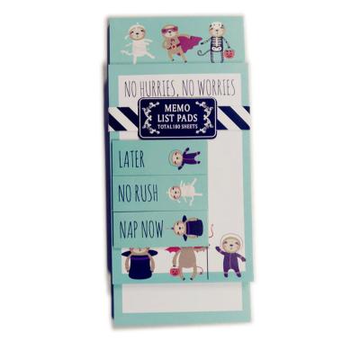 China Customized Sticky Note Pads Note Set Notepad To Do List Mail p It - No Hurry No Worry / Later No Rush Nap Now for sale