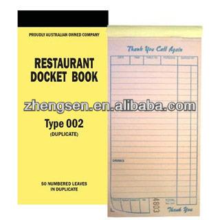 China Customized Restaurant Register Book for sale