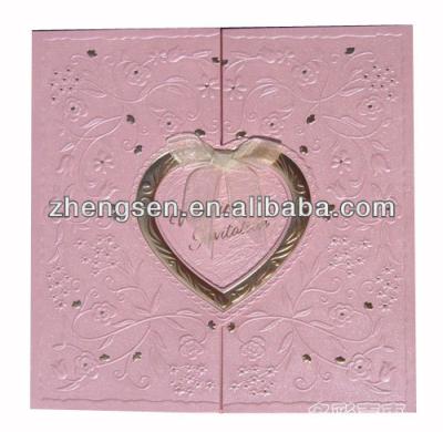 China Artificial Creative Embossing Wedding Invitation Card 2014 for sale