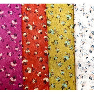 China Soft Breathable 100% Polyester Shrink-Resistant Lace Fabric Printed Hot Selling Fabric for sale