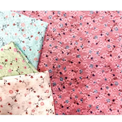 China Shrink-Resistant Wholesale Lace Printed Fabric Hot Selling 100% Printed Polyester Fabric for sale