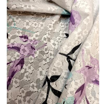 China Digital Printing Lace Fabric Polyester DIY Fabric DIY Dress Clothing Set T-Shirt Top 100% Shrink-Resistant for sale