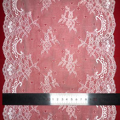 China Factory sales 18cm lace elastic lace fabric nylon 25cm wide spandex novelty underwear viable new for sale