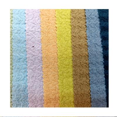 China Sustainable stain corrugated fabric, polyester fabric and bubble fabric for sale