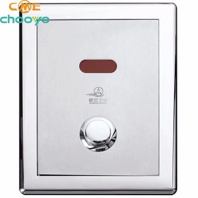 China Contemporary Automatic Infrared Sensor Operated Toilet Flusher With Button for sale