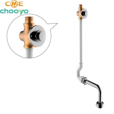 China Modern Hot Sale Sanitary Ware Hand Push Button Toilet Urinal Fit Time Delay Brass Self Closing Drain Valve for sale