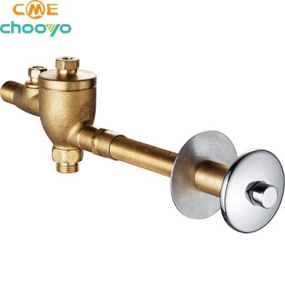 China Modern Hot Selling Toilet Single Copper Time Delay Push Button Contact Urinal Self Closing Drain Valve for sale