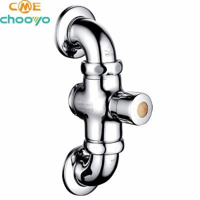 China Modern Wall Mounted Chrome Plated High Quality Brass Pressure Toilet Flush Valve For Urinal for sale