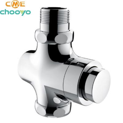 China Modern factory price chromed time delay brass body flush valve flush valve for public toilet for sale