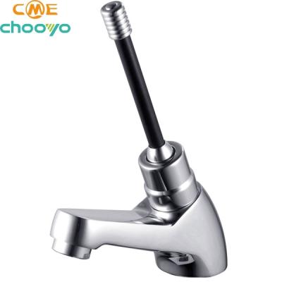 China Metered Single Level Faucets Basin Faucet Bathroom Faucet Chrome Plated for sale