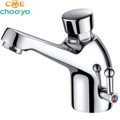 China Metered Faucets Basin Mixer Basin Faucet Bathroom Faucet Chrome Plated D-03 for sale