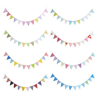 China Wholesale DIY Party Occasion Decoration Pirate Wind Ship Colored Flag Party Hanging Decoration New for sale