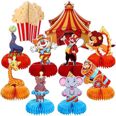 China 2022 Gift HAWIN Circus Carnival Theme Party Honeycomb Centerpieces Table Decoration Party Supplies for sale