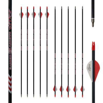 China Fit for compound bow & Recurve Bow Pure Carbon Arrow Shaft 400