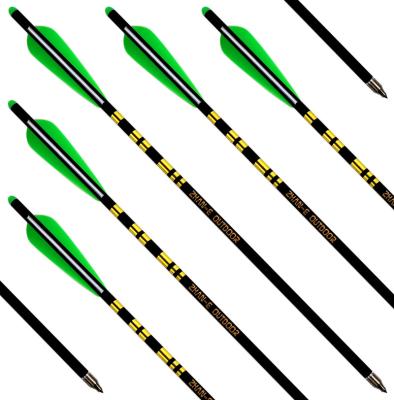 China Mix Carbon Arrow Crossbow TIR Bolt Woven Layer With Paddles Archery Arrow Compound Crossbow for sale