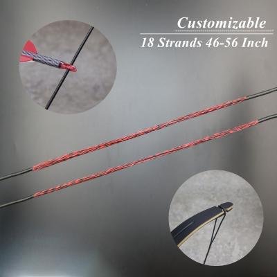 China Handmade Fit For Recurve Bow Strands Handmade String 18 46-56 Inch Replaceable Archery String For Recurve Traditional Bow Long Bow for sale