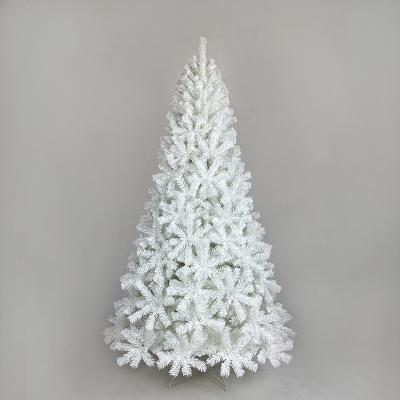 China Christamas Home Decoration 2021 Best Choice Amazon 7ft Customized Unique Artificial White PVC Tied Christmas Tree For Xmas Festival Decor for sale