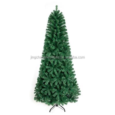 China 2021 New Products Christmas Home Decoration Amazon Popular Artificial Green PVC Christmas Tree 7ft For Shopping Hall Christmas Festival Decor for sale