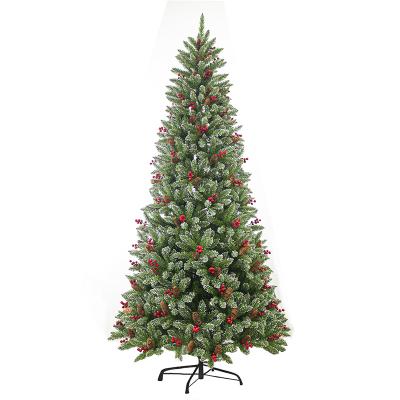 China 2021 Amazon Christmas Decoration Hits Customized PVC Led Green With White Dot Christmas Tree For Christmas Festival Home Decoration for sale