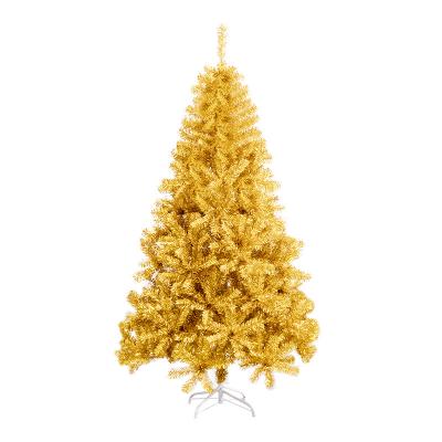 China Gift Best Selling 6FT PVC Artificial Golden Christmas Tree For Xmas Ornamnet for sale