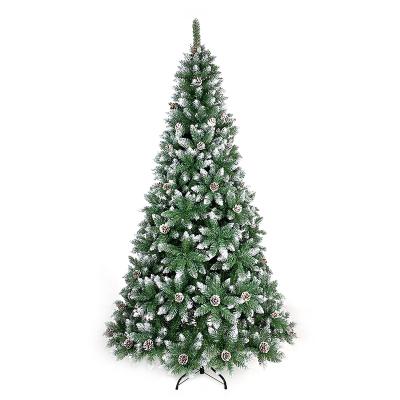 China Christamas House Decoration 7 Ft Led PVC Christmas Tree With Pine Cones for sale