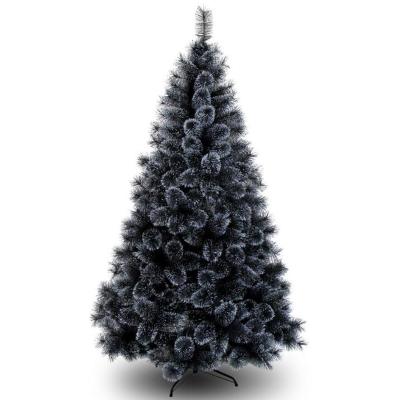 China 2021 Customized PVC Amazon Black Pine Needle Artificial Christmas Tree With Colorful Powder For Christmas Decor for sale