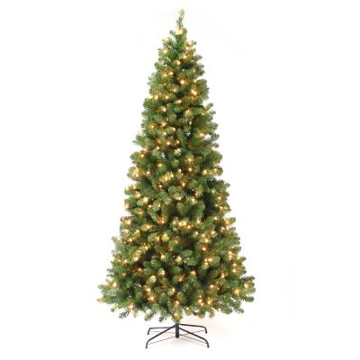 China 2021 Christamas Home Decoration Amazon Best Choice Customized Unique Round PVC Artificial Green Christmas Tree With Warm Lights For Holiday Home Ornaments for sale