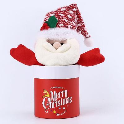 China 2021 Newest Christmas Decoration Products Artificial Plush Doll Candy Box Christmas Eve Table Decoration Christmas Gifts for sale