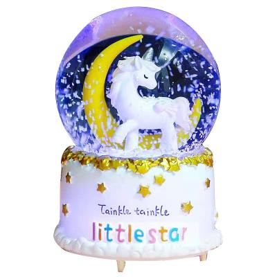 China Holiday decoration & Crystal Snow Ball Gifts Fantasy Music Box for Birthday Party Supplier for sale