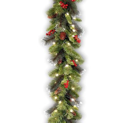 China Christamas Home Decoration 9ft Light Up Christmas Wreath For Mantel Or Stairs Christmas Ornaments Ideas for sale