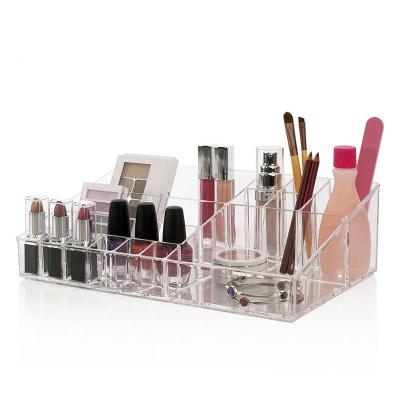 China Customized Clear Transparent Plastic Cosmetic Organizer Stored Makeup For Lipstick for sale